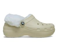 Crocs Classic Platform Fuzz Lined Clog 34-35 EU Bone