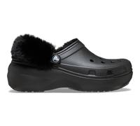 Crocs Classic Platform Fuzz Lined Sabots Femmes Black 36