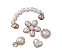 Crocs Dainty Pearl Jewelry 5 Pack, Breloques de chaussure Unisexe, Multicolor,