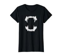 Crocs de Vampire T-Shirt Graphique avec Valeur, Femme, Noir, L