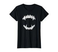 Crocs de Vampire T-Shirt Graphique avec Valeur, Femme, Noir, M