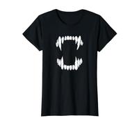 Crocs de Vampire T-Shirt Graphique avec Valeur, Femme, Noir, S