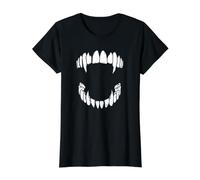 Crocs de Vampire T-Shirt Graphique avec Valeur, Femme, Noir, S