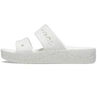 Crocs Sandales Baya Platform Glitter pour Femme, Blanc, Pointure 40, Blanc, 39/40 EU