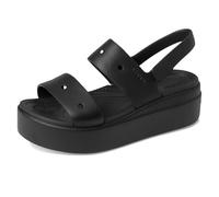 Crocs Femme Brooklyn 4U Sandales, Black, 36/37 EU