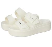 Crocs Femme Brooklyn Buckle Low Wedge Sandales, Chalk, 38/39 EU