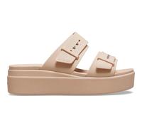 Crocs Femme Brooklyn Buckle Low Wedge Sandales, Pink Caramel, 37/38 EU