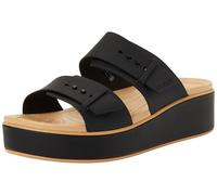 Crocs Femme Brooklyn Buckle Matte Wrap Low Wedge Sandale cale, Noix de cajou Noire, 42 EU