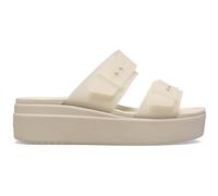 Crocs Femme Brooklyn BuckleFrostedLowWedge Sandales, Sandstone, 39/40 EU
