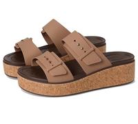 Crocs Brooklyn Cork Buckle Sandale Femme, Chocolat au Lait, 33/34 EU
