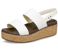 Crocs Femme Brooklyn Cork Low Wedge Sandales, Chalk, 41/42 EU