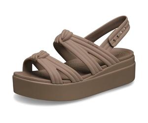 Crocs Femme Brooklyn Knot Low Wedge Sandale cale, Beige, 38 EU