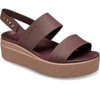 Crocs Femme Brooklyn Low Wedge Sabot, Mocha Mushroom, 33/34 EU