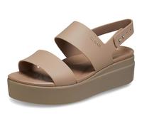Crocs Femme Brooklyn Low Wedge Sandales, Latte/Mushroom, 36/37 EU