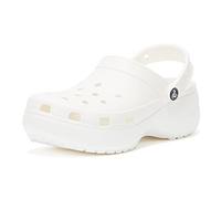 Crocs Femme Classic Platform Clog W Sabots, White, 34/35 EU
