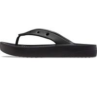 Crocs Femme Classic Platform Flip W Tongs, Black, 38/39 EU