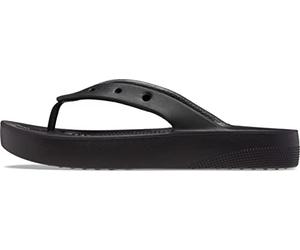 Crocs Femme Classic Platform Flip W Tongs, Black, 39/40 EU