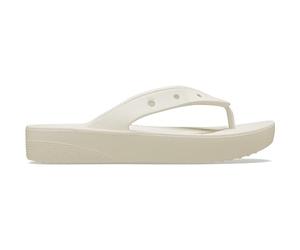 Crocs Femme Classic Platform Flip W Tongs, Bone, 33/34 EU