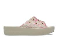 Crocs Femme Classic Platform Slide Sandales, Bone/Multi, 39/40 EU