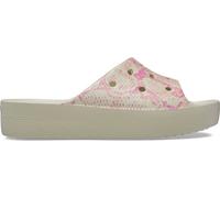 Crocs Femme Classic Platform Slide Sandales, Bone/Multi, 39/40 EU