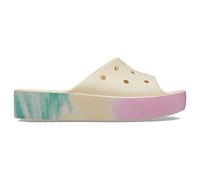Crocs Femme Classic Platform Slide Sandales, Vanilla/Multi, 41/42 EU