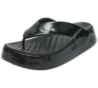 Crocs Femme Getaway Platform Patent Flip Tongs, Black, 39/40 EU