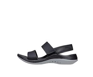 Crocs Femme LiteRide 360 Sandal W Sandales, Black/Light Grey, 33/34 EU