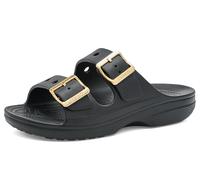 Crocs,Femme,Saturday Metallic Buckle Sandal W,Noir,34-35