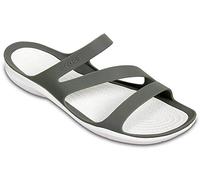 Crocs Femme Swiftwater Sandal W Sandales, Smoke/White, 41/42 EU