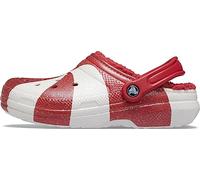 Crocs Garçon Unisex Kinder Classic Holiday Lined Clogs for All The Asins Sabot, Blanc/Rouge, 22 EU