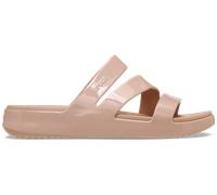 Crocs Getaway Patent Strappy Slides Femmes Pink Caramel 37