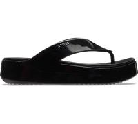 Crocs Getaway Platform Patent Tongs Femmes Black 34
