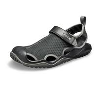 Crocs Swiftwater Mesh Deck Sandal Men, Sandales à Bout Fermé Homme, Noir (Black 001), 42/43 EU (Taille fabricant: M9)