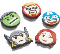 Crocs 5-Pack Marvel Jibbitz Shoe Charms, Breloques pour Chaussures Mixte, Avengers Emojis, Taille Unique