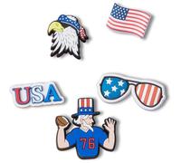 Crocs, Jibbitz Sports & Intérêts, Patriotique, Lot de 5