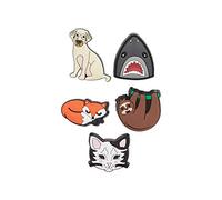 Crocs Lot de 5 Jibbitz | Personnalisez vos Crocs avec les Jibbitz Animal Lover One-Size