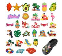 Crocs Lot de 30 badges décoratifs pour chaussures - Breloques amusantes de dessin animé pour enfants et adultes, 2 * 2 * 2CM, Polychlorure de vinyle Plastique, Pas de gemme