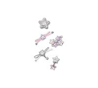 Crocs Lot de 5 breloques Jibbitz, étoiles et nœuds unisexes