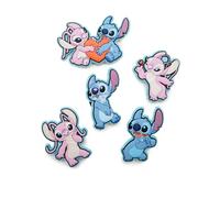 Crocs Lot de 5 breloques Jibbitz unisexes avec motif Stitch et Ange