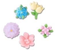 Crocs Beaded Flowers 5 Pack, Breloques de Chaussure Mixte, Multicolore, Taille Unique