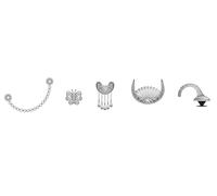 Crocs Lot de 5 breloques unisexes en métal argenté pour chaussures, multicolore, taille unique, multicolore, Taille unique