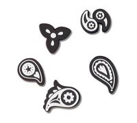 Crocs Lot de 5 breloques unisexes pour chaussures - Motif cachemire - Taille unique, Bandana cachemire, Taille unique