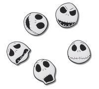 Crocs Lot de breloques Jibbitz unisexe pour chaussures d'Halloween et d'horreur Collection NBC Jack Skellington Taille unique