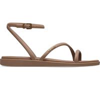 Crocs Sandales plates Miami pour femme avec sangle de cheville – Chocolat au lait 42/43 EU