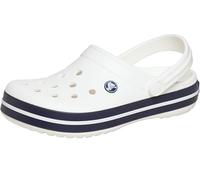 Crocs Mixte Crocband Sabot, Blanc, Blanc, Bleu Marine, 36 EU