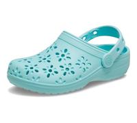 Crocs Unisexe Enfant Classic Floral Cut Out Clog T Sabots, Aquamarine, 25/26 EU