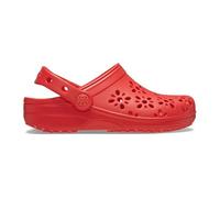 Crocs Unisexe Enfant Classic Floral Cut Out Clog T Sabots, Cherry Red, 20/21 EU