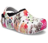 Crocs Mixte Enfant Classic Lined Tie-Dye Clog K, Black Multi, 36/37 EU