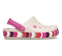 Crocs,Mixte Enfant,Crocband Chevron Band Clog K,Frappé/Quiet Rose,33-34