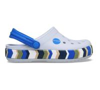 Crocs,Mixte Enfant,Crocband Chevron Band Clog T,Acier/Bleu Flamme,27-28